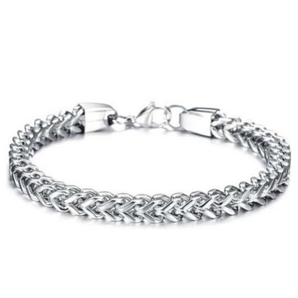 ❤5mm Double-layer stainless steel domineering unisex thick bracelet, BL55590150 - Picture 2 of 2